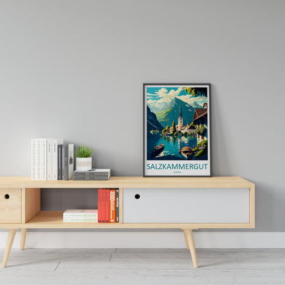 Salzkammergut Travel Print Wall Art Salzkammergut Wall Hanging Home Décor Salzkammergut Gift Art Lovers Austria Art Lover Gift