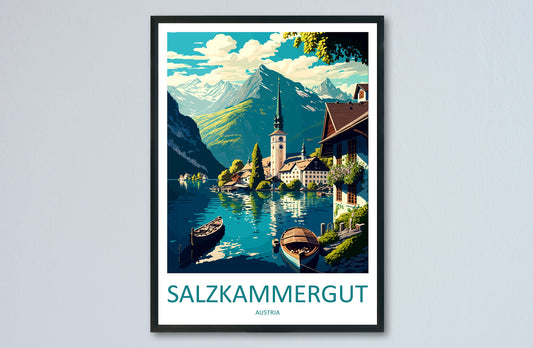 Salzkammergut Travel Print Wall Art Salzkammergut Wall Hanging Home Décor Salzkammergut Gift Art Lovers Austria Art Lover Gift