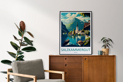 Salzkammergut Travel Print Wall Art Salzkammergut Wall Hanging Home Décor Salzkammergut Gift Art Lovers Austria Art Lover Gift