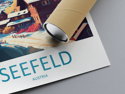 Seefeld Travel Print Wall Art Seefeld Wall Hanging Home Décor Seefeld Gift Art Lovers Austria Art Lover Gift Seefeld Travel Poster
