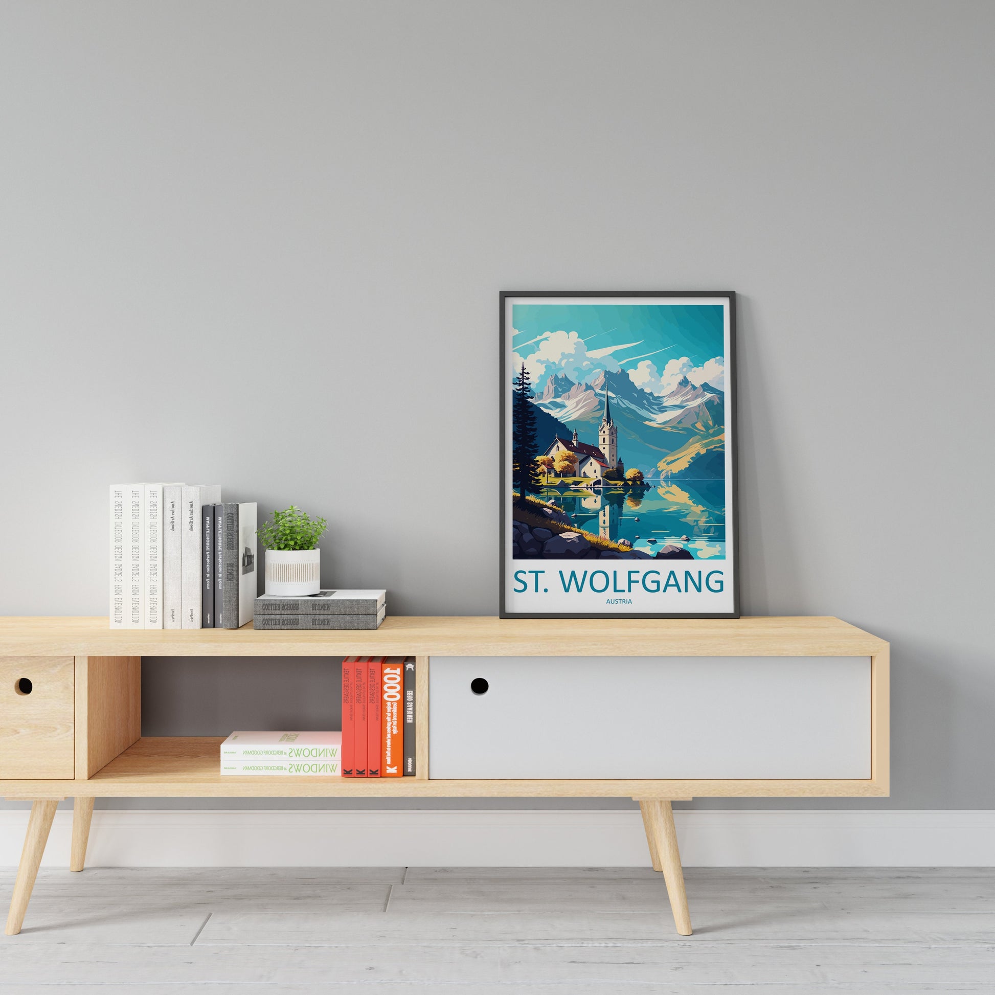 St. Wolfgang Travel Print Wall Art St. Wolfgang Wall Hanging Home Décor St. Wolfgang Gift Art Lovers Austria Art Lover Gift St. Wolfgang
