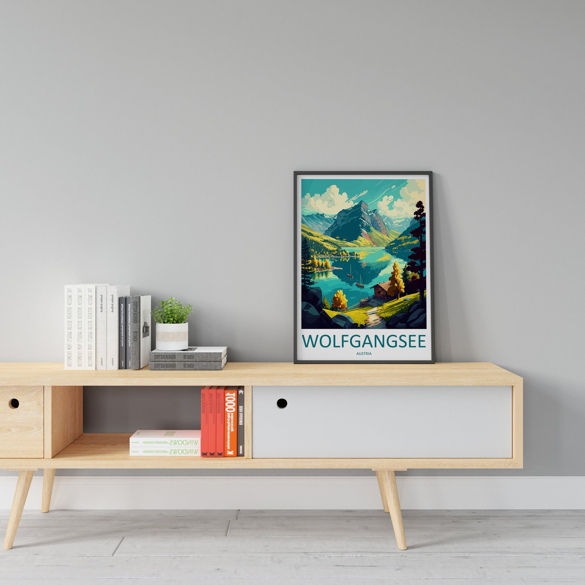 Wolfgangsee Travel Print Wall Art Wolfgangsee Wall Hanging Home Décor Wolfgangsee Gift Art Lovers Austria Art Lover Gift Wolfgangsee