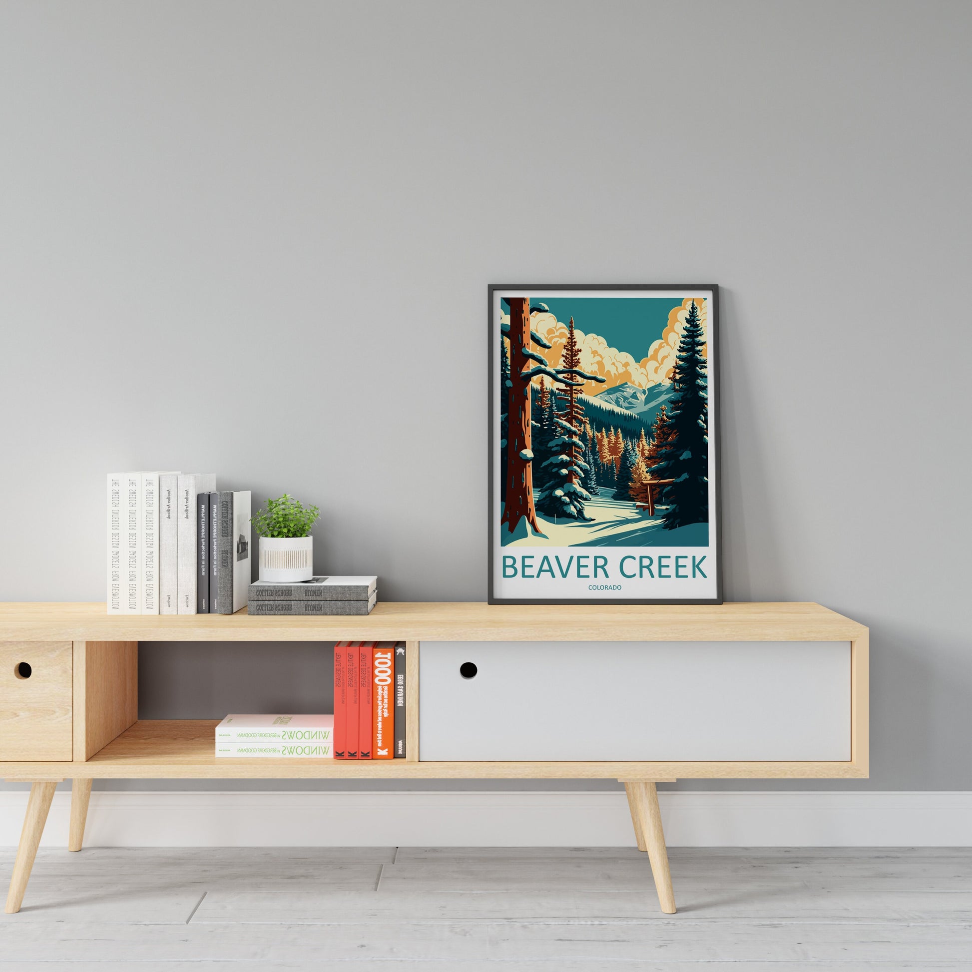 Beaver Creek Travel Print Wall Art Beaver Creek Wall Hanging Home Décor Beaver Creek Gift Art Lovers Ski Art Lover Gift Beaver Creek Print