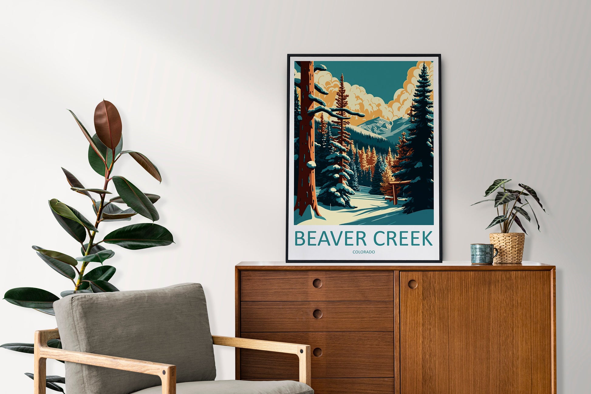 Beaver Creek Travel Print Wall Art Beaver Creek Wall Hanging Home Décor Beaver Creek Gift Art Lovers Ski Art Lover Gift Beaver Creek Print