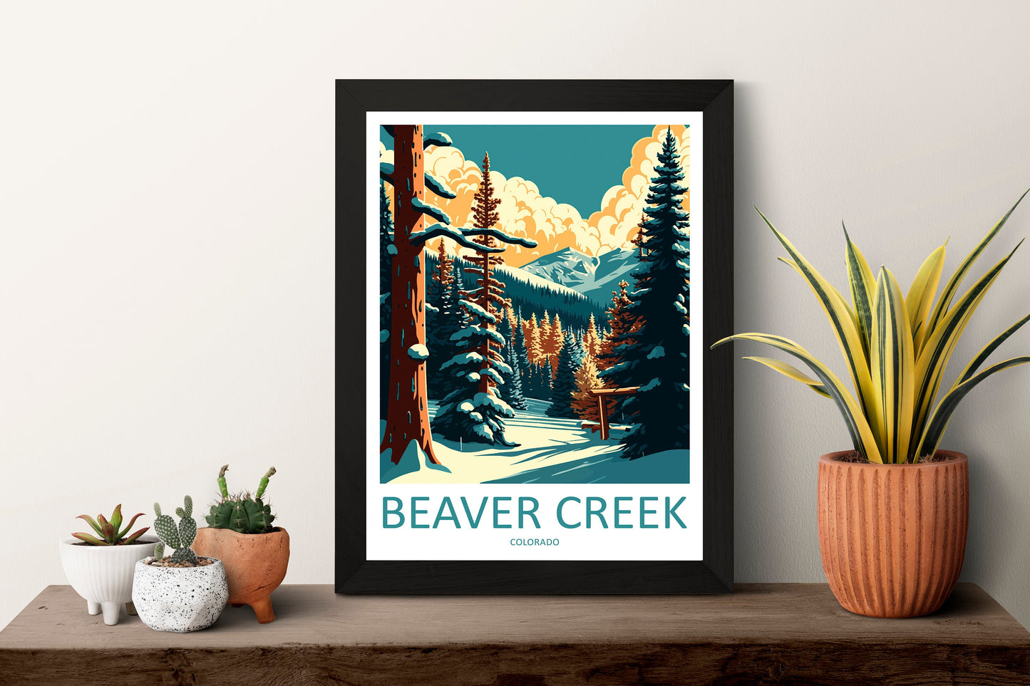 Beaver Creek Travel Print Wall Art Beaver Creek Wall Hanging Home Décor Beaver Creek Gift Art Lovers Ski Art Lover Gift Beaver Creek Print