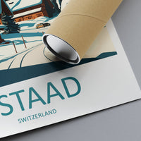 Gstaad Travel Print Wall Art Gstaad Wall Hanging Home Décor Gstaad Gift Art Lovers Ski Art Lover Gift Gstaad Print Skiing Print Swiss Poster