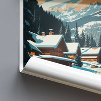 Gstaad Travel Print Wall Art Gstaad Wall Hanging Home Décor Gstaad Gift Art Lovers Ski Art Lover Gift Gstaad Print Skiing Print Swiss Poster