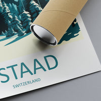 Gstaad Travel Print Wall Art Gstaad Wall Hanging Home Décor Gstaad Gift Art Lovers Ski Art Lover Gift Gstaad Print Skiing Print Swiss Poster