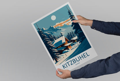 Kitzbuhel Travel Print Wall Art Kitzbuhel Wall Hanging Home Décor Kitzbuhel Gift Art Lovers Ski Art Lover Gift Kitzbuhel Print Austria Ski