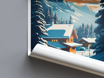Kitzbuhel Travel Print Wall Art Kitzbuhel Wall Hanging Home Décor Kitzbuhel Gift Art Lovers Ski Art Lover Gift Kitzbuhel Print Austria Ski