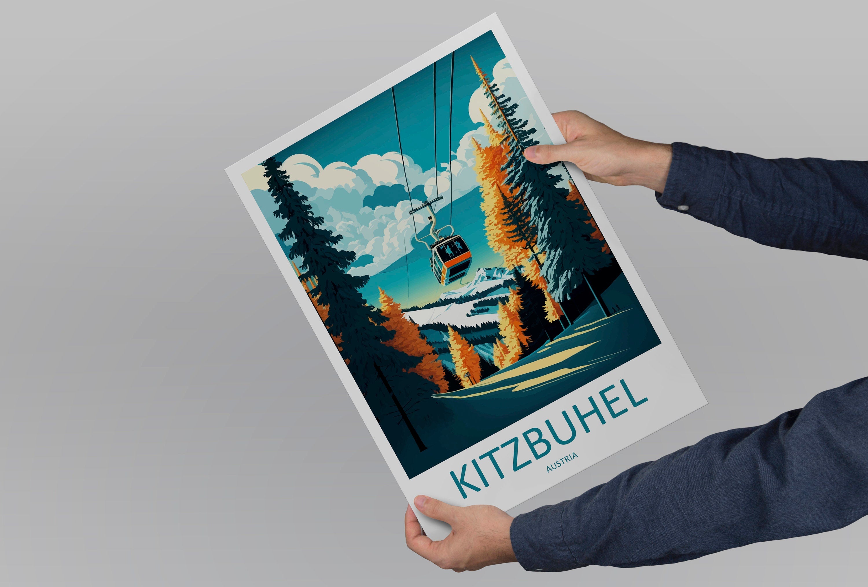 Kitzbuhel Travel Print Wall Art Kitzbuhel Wall Hanging Home Décor Kitzbuhel Gift Art Lovers Ski Art Lover Gift Kitzbuhel Print Austria Ski