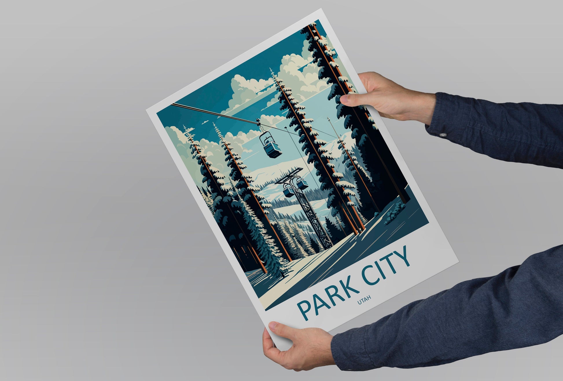 Park City Travel Print Wall Art Park City Wall Hanging Home Décor Park City Gift Art Lovers Ski Art Lover Gift Park City Print Skiing Print