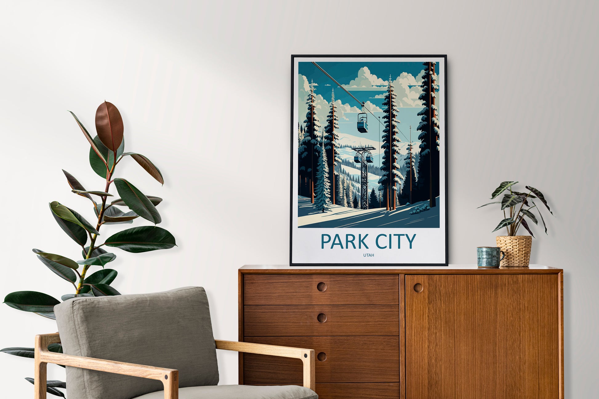 Park City Travel Print Wall Art Park City Wall Hanging Home Décor Park City Gift Art Lovers Ski Art Lover Gift Park City Print Skiing Print
