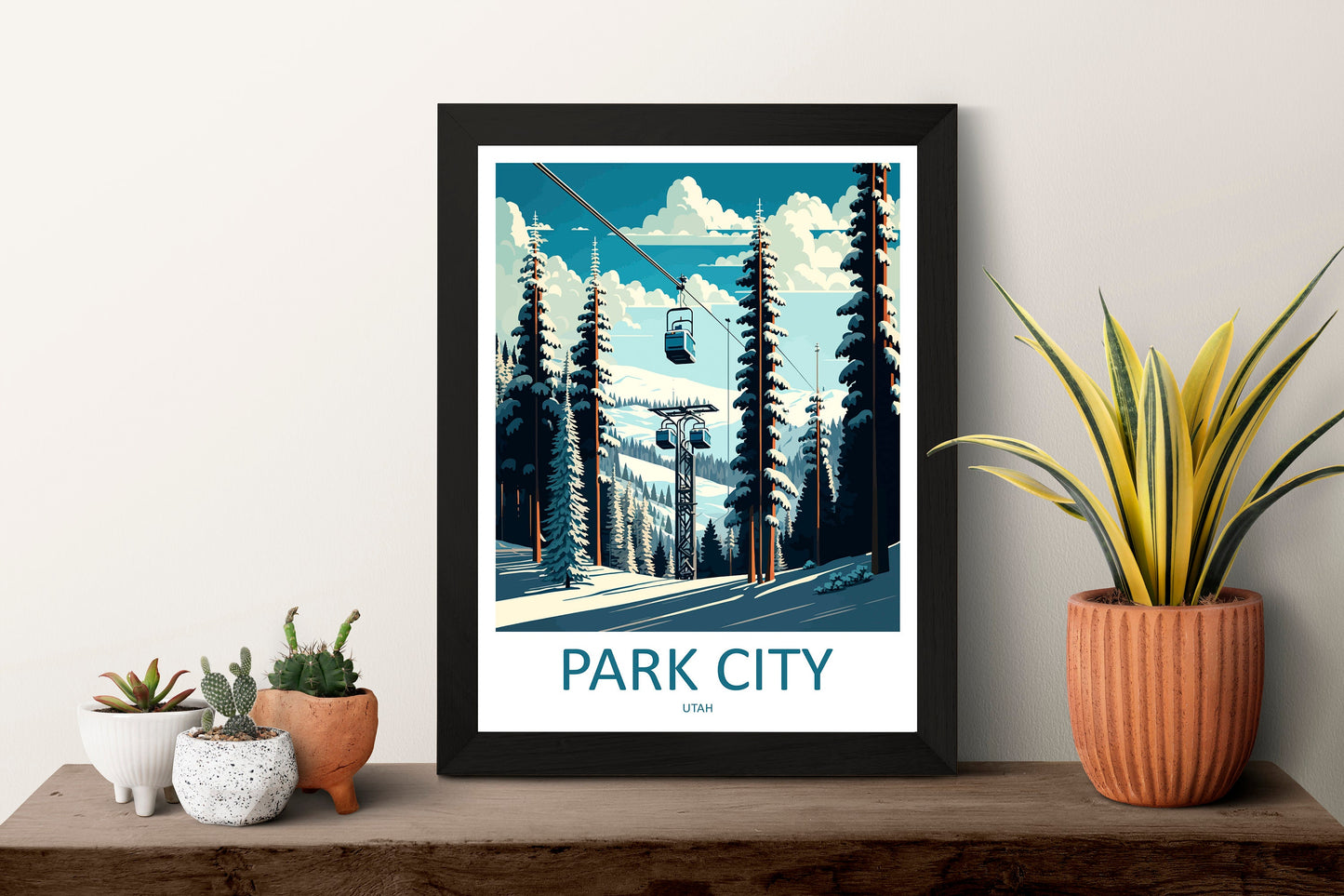 Park City Travel Print Wall Art Park City Wall Hanging Home Décor Park City Gift Art Lovers Ski Art Lover Gift Park City Print Skiing Print