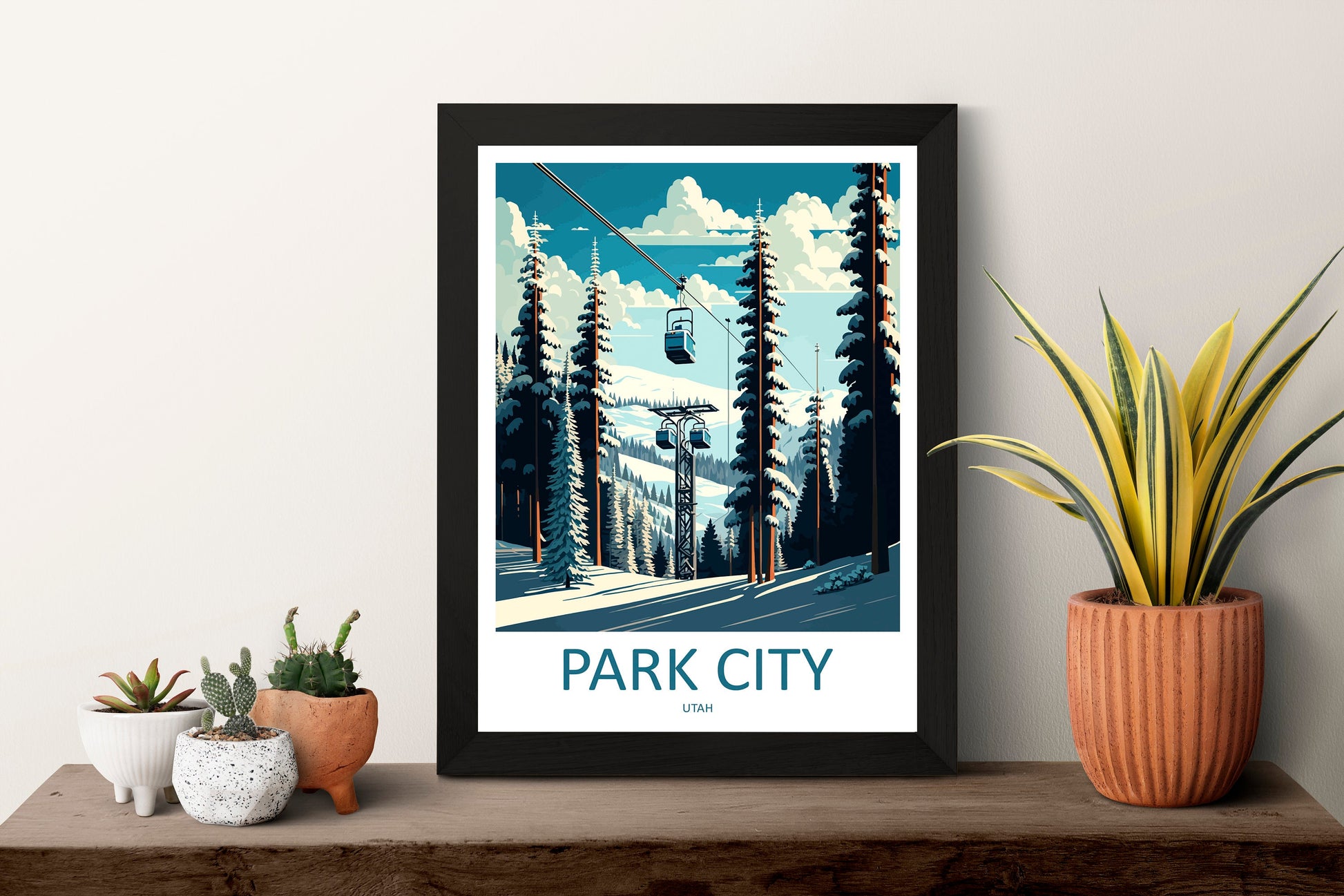 Park City Travel Print Wall Art Park City Wall Hanging Home Décor Park City Gift Art Lovers Ski Art Lover Gift Park City Print Skiing Print