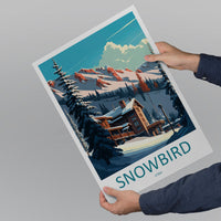 Snowbird Travel Print Wall Art Snowbird Wall Hanging Home Décor Snowbird Gift Art Lovers Ski Art Lover Gift Snowbird Print Skiing Print