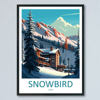 Snowbird Travel Print Wall Art Snowbird Wall Hanging Home Décor Snowbird Gift Art Lovers Ski Art Lover Gift Snowbird Print Skiing Print