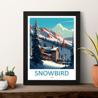 Snowbird Travel Print Wall Art Snowbird Wall Hanging Home Décor Snowbird Gift Art Lovers Ski Art Lover Gift Snowbird Print Skiing Print