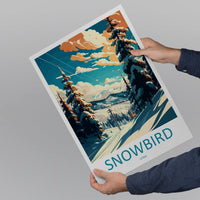 Snowbird Travel Print Wall Art Snowbird Wall Hanging Home Décor Snowbird Gift Art Lovers Ski Art Lover Gift Snowbird Print Skiing Print