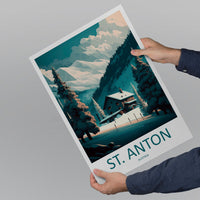 St. Anton Travel Print Wall Art St. Anton Wall Hanging Home Décor St. Anton Gift Art Lovers Ski Art Lover Gift St. Anton Print Skiing Print