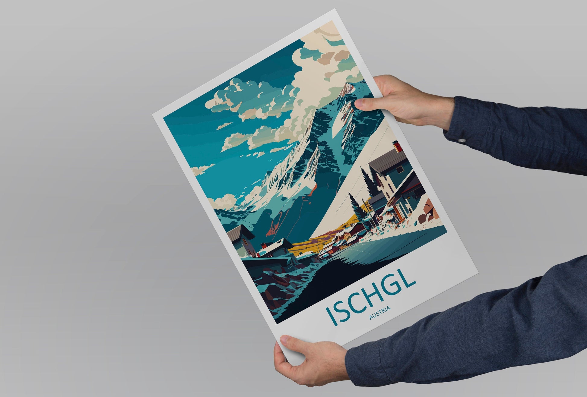 Ischgl Travel Print Wall Art Ischgl Wall Hanging Home Décor Ischgl Gift Art Lovers Austria Art Lover Gift Ischgl Travel Poster