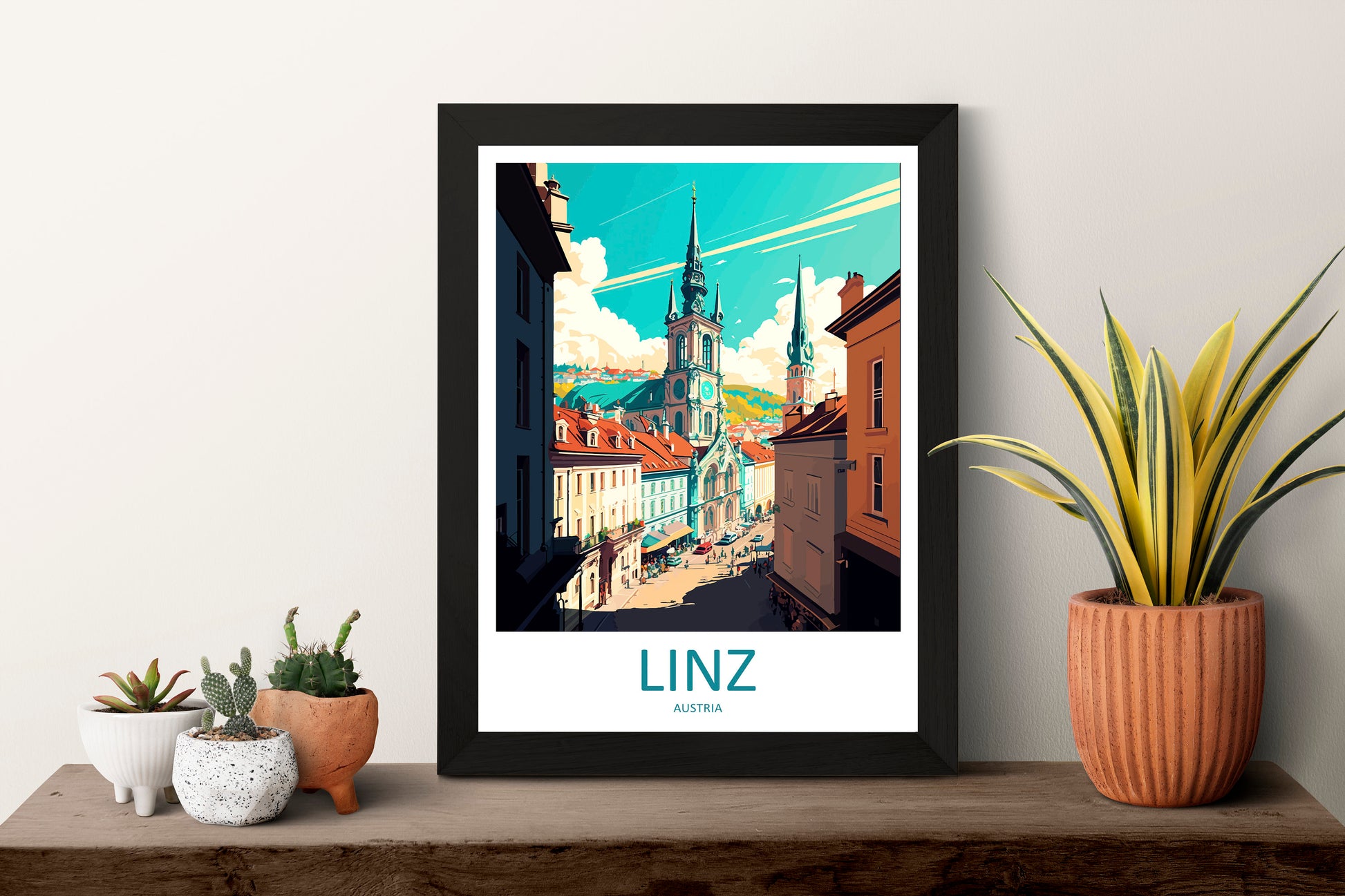 Linz Travel Print Wall Art Linz Wall Hanging Home Décor Linz Gift Art Lovers Austria Art Lover Gift Linz Travel Poster Linz Wall Poster