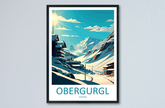 Obergurgl Travel Print Wall Art Obergurgl Wall Hanging Home Décor Obergurgl Gift Art Lovers Austria Art Lover Gift Obergurgl Travel Poster