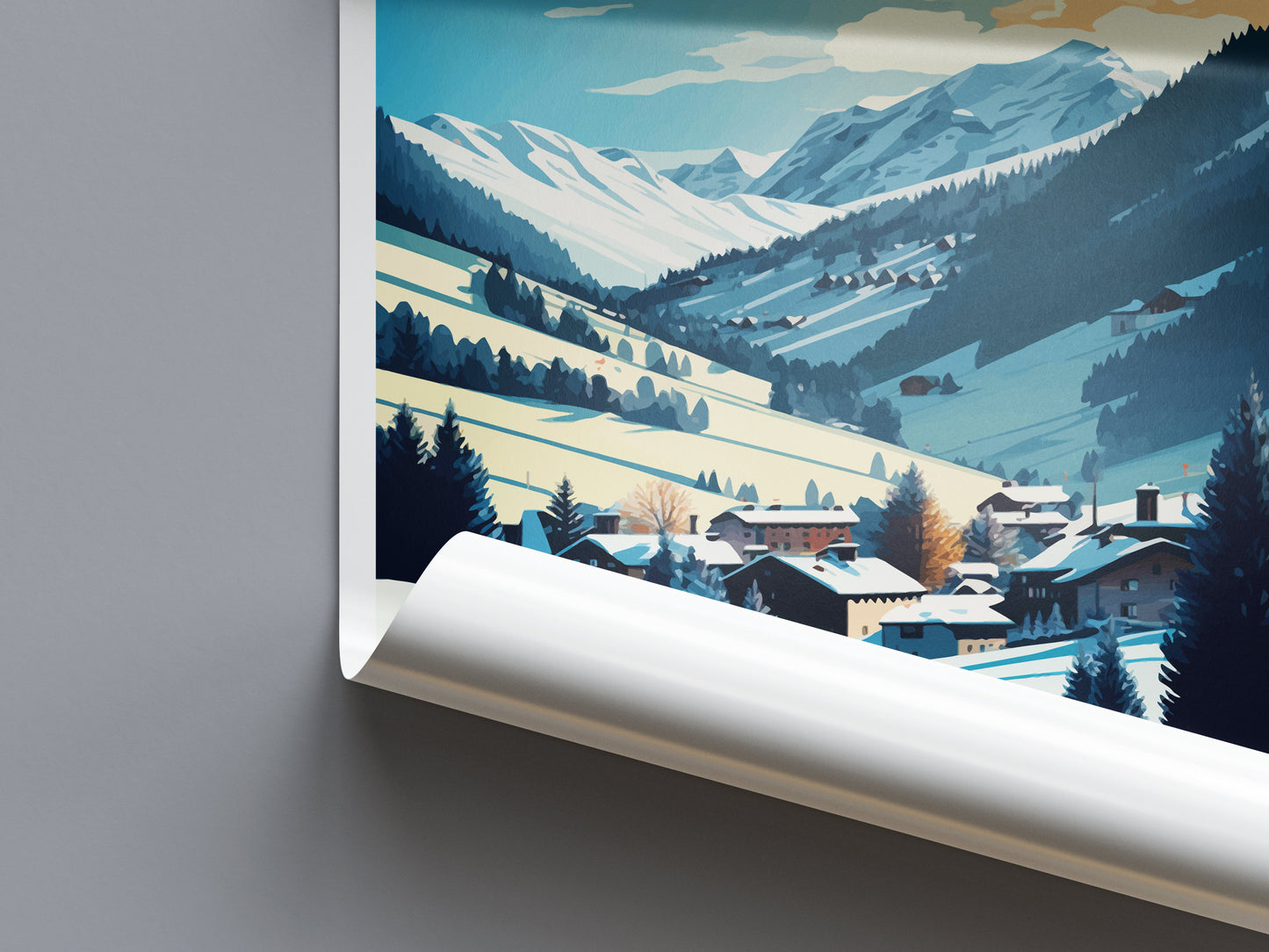 Saalbach Travel Print Wall Art Saalbach Wall Hanging Home Décor Saalbach Gift Art Lovers Austria Art Lover Gift Saalbach Travel Poster