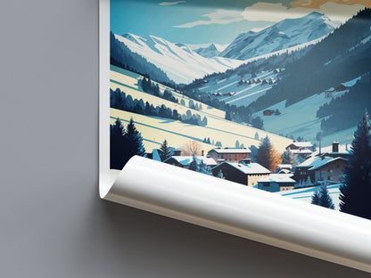 Saalbach Travel Print Wall Art Saalbach Wall Hanging Home Décor Saalbach Gift Art Lovers Austria Art Lover Gift Saalbach Travel Poster