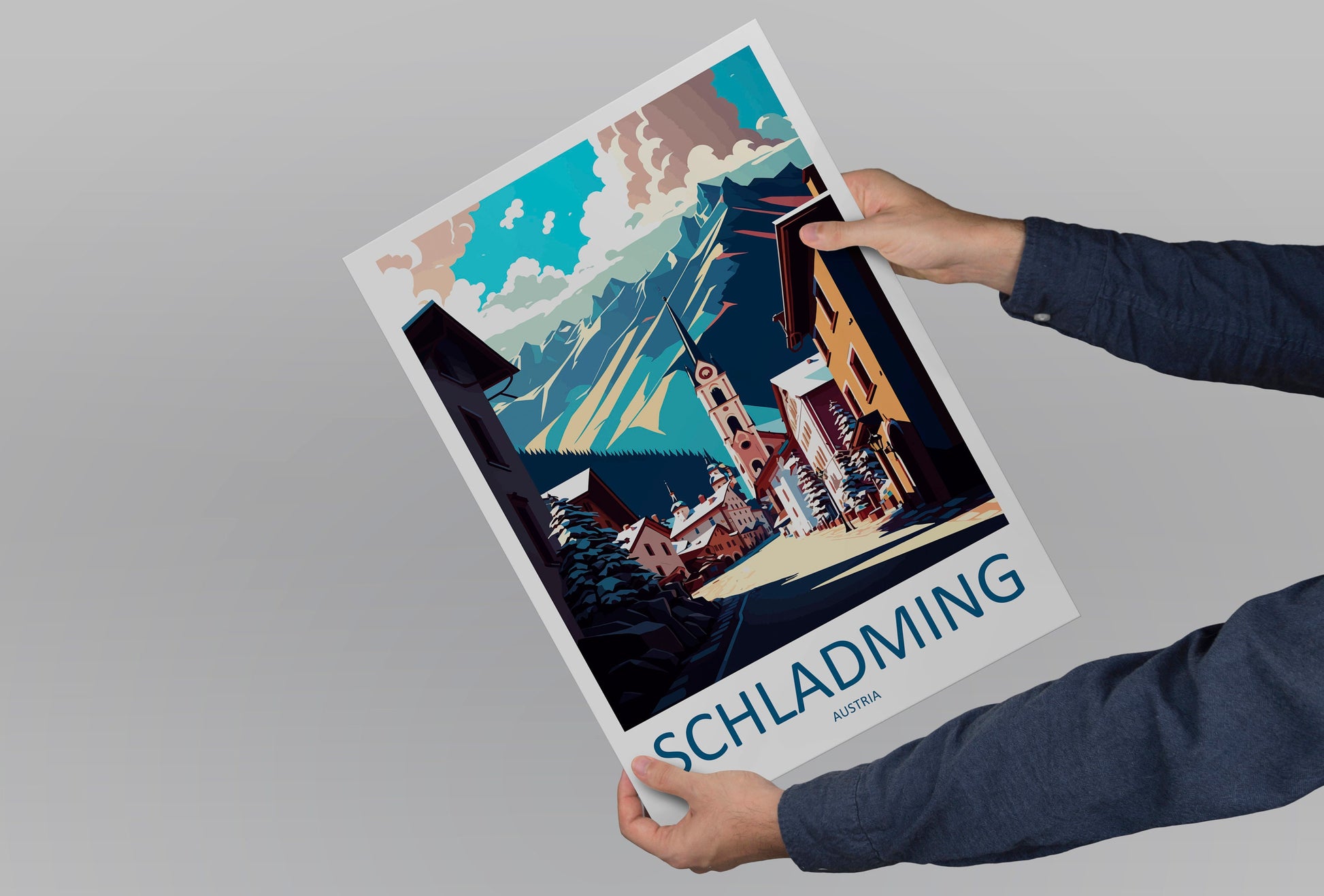 Schladming Travel Print Wall Art Schladming Wall Hanging Home Décor Schladming Gift Art Lovers Austria Art Lover Gift Schladming Artwork