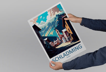 Schladming Travel Print Wall Art Schladming Wall Hanging Home Décor Schladming Gift Art Lovers Austria Art Lover Gift Schladming Artwork