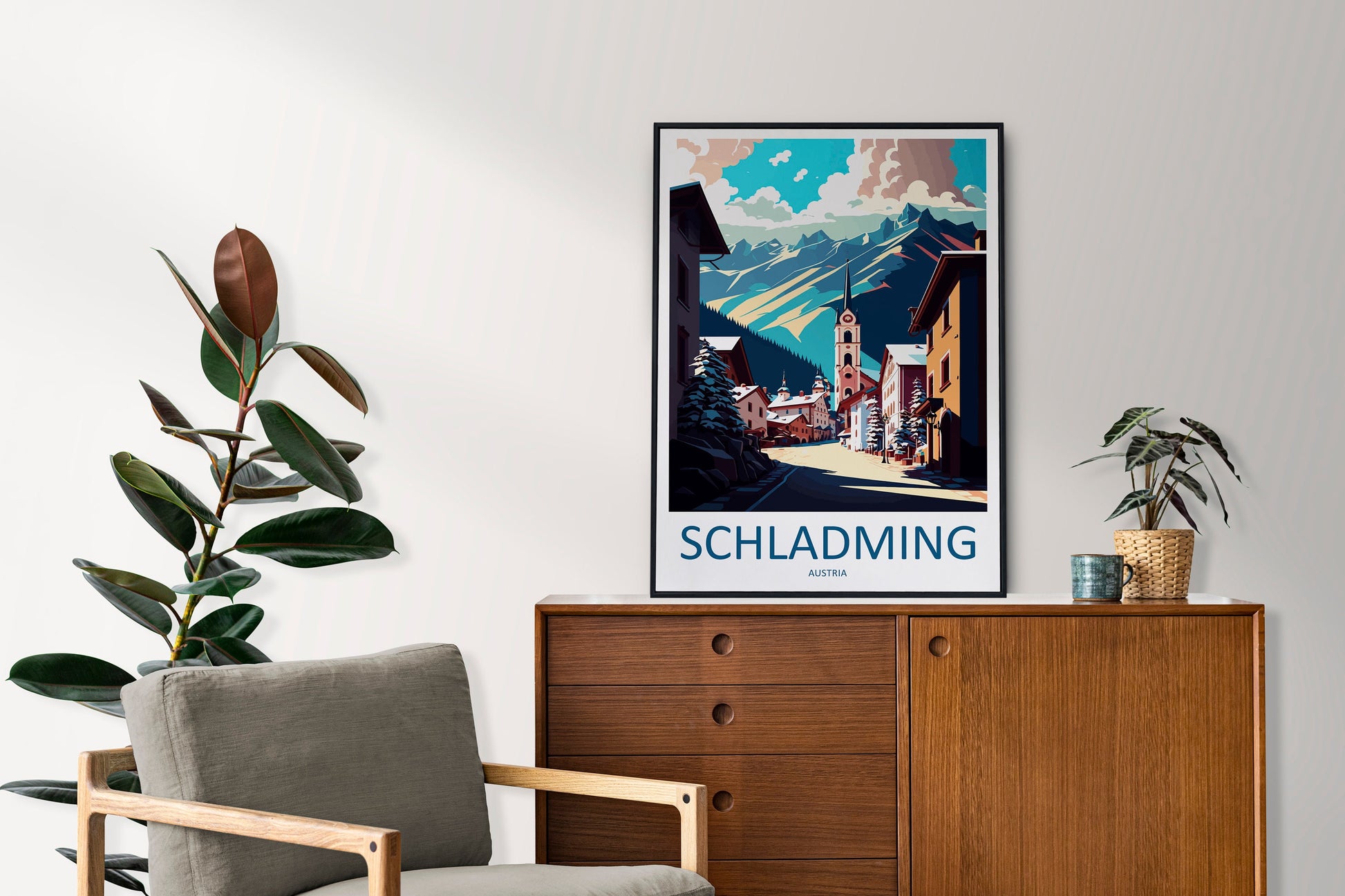 Schladming Travel Print Wall Art Schladming Wall Hanging Home Décor Schladming Gift Art Lovers Austria Art Lover Gift Schladming Artwork