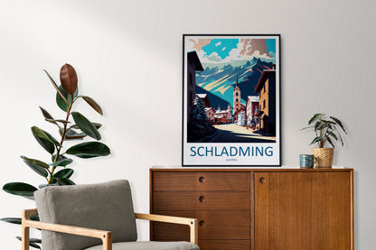 Schladming Travel Print Wall Art Schladming Wall Hanging Home Décor Schladming Gift Art Lovers Austria Art Lover Gift Schladming Artwork