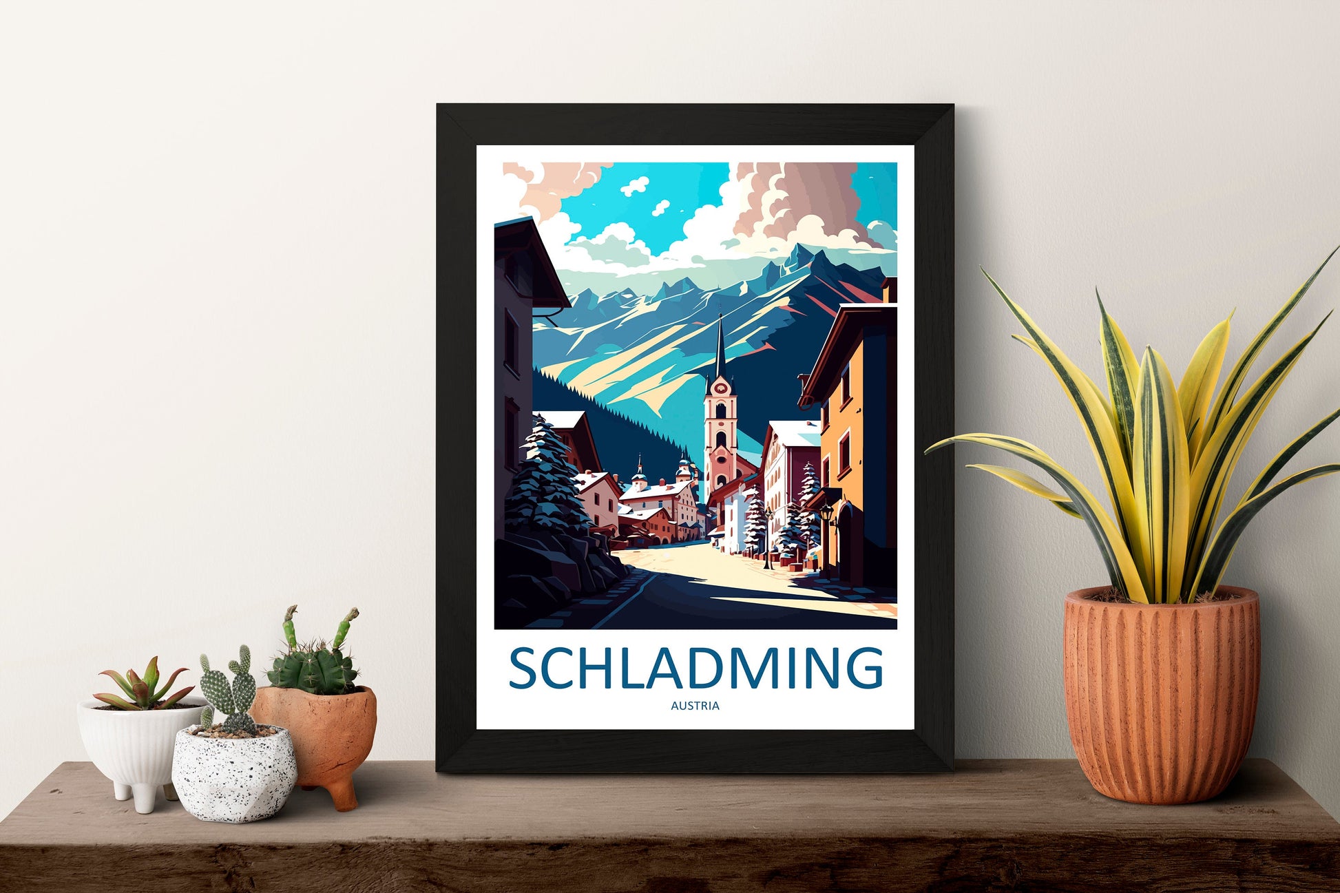 Schladming Travel Print Wall Art Schladming Wall Hanging Home Décor Schladming Gift Art Lovers Austria Art Lover Gift Schladming Artwork