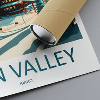 Sun Valley Travel Print Wall Art Sun Valley Wall Hanging Home Décor Sun Valley Gift Art Lovers Ski Art Lover Gift Sun Valley Print Skiing