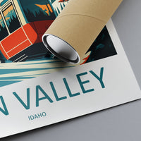 Sun Valley Travel Print Wall Art Sun Valley Wall Hanging Home Décor Sun Valley Gift Art Lovers Ski Art Lover Gift Sun Valley Print Skiing
