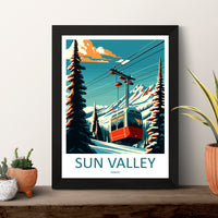 Sun Valley Travel Print Wall Art Sun Valley Wall Hanging Home Décor Sun Valley Gift Art Lovers Ski Art Lover Gift Sun Valley Print Skiing