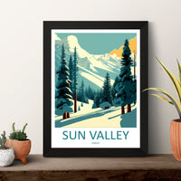 Sun Valley Travel Print Wall Art Sun Valley Wall Hanging Home Décor Sun Valley Gift Art Lovers Ski Art Lover Gift Sun Valley Print Skiing