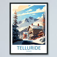 Telluride Travel Print Wall Art Telluride Wall Hanging Home Décor Telluride Gift Art Lovers Ski Art Lover Gift Telluride Print Skiing Art