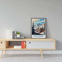 Telluride Travel Print Wall Art Telluride Wall Hanging Home Décor Telluride Gift Art Lovers Ski Art Lover Gift Telluride Print Skiing Art