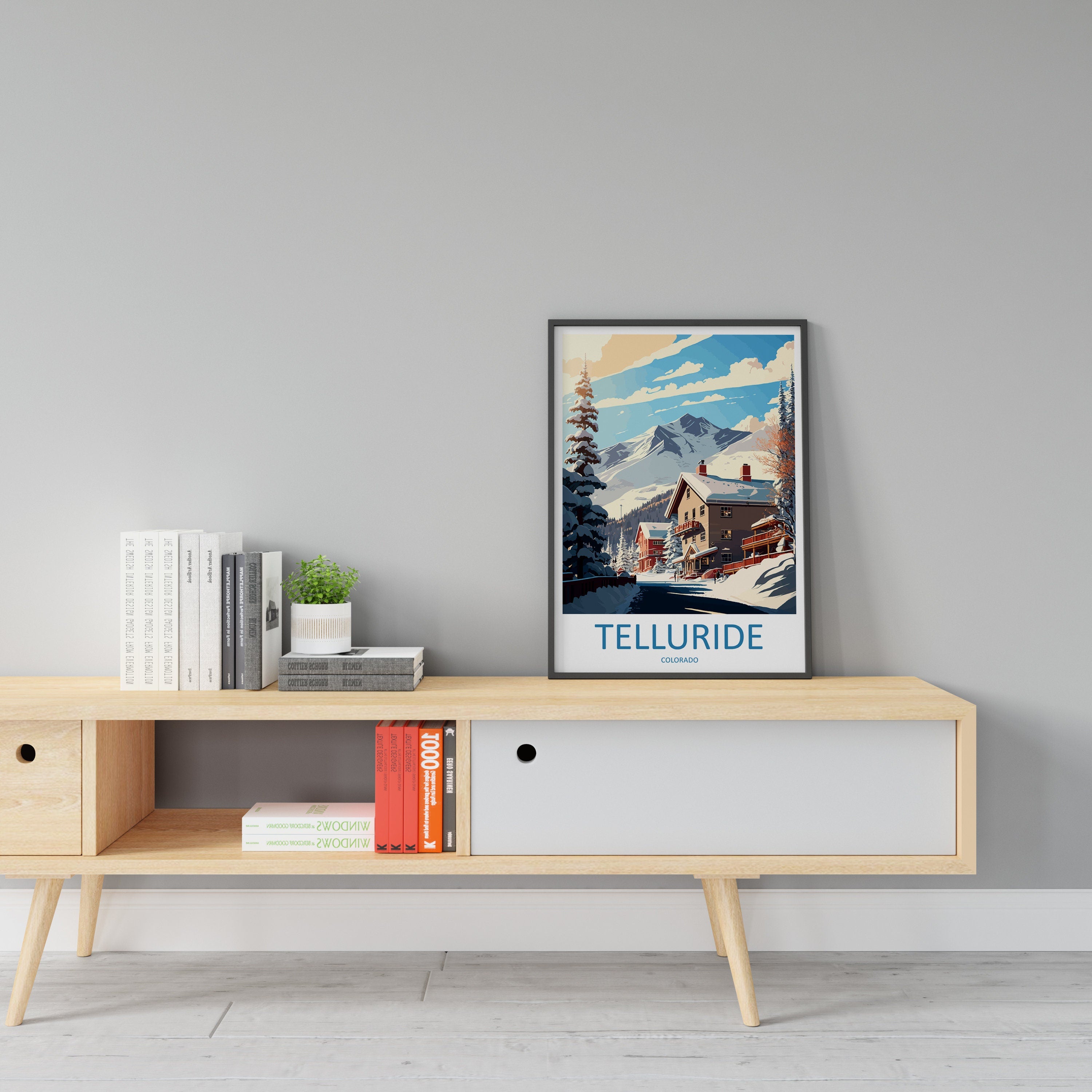 Telluride Travel Print Wall Art Telluride Wall Hanging Home Décor Telluride Gift Art Lovers Ski Art Lover Gift Telluride Print Skiing Art