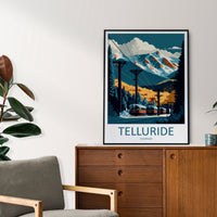 Telluride Travel Print Wall Art Telluride Wall Hanging Home Décor Telluride Gift Art Lovers Ski Art Lover Gift Telluride Print Skiing Art
