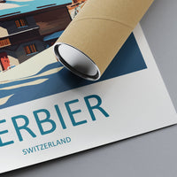 Verbier Travel Print Wall Art Verbier Wall Hanging Home Décor Verbier Gift Art Lovers Ski Art Lover Gift Verbier Print Skiing Art Poster