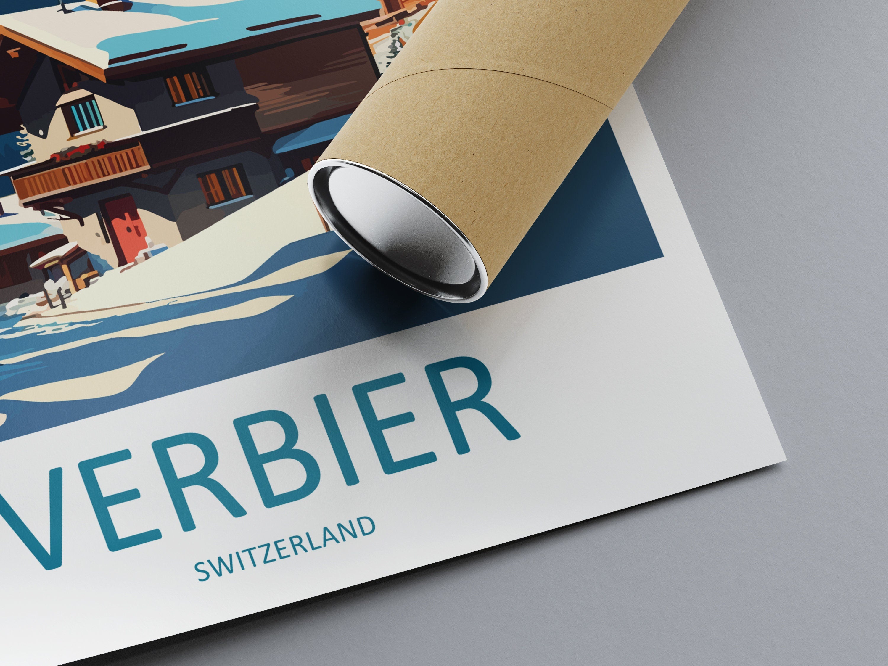 Verbier Travel Print Wall Art Verbier Wall Hanging Home Décor Verbier Gift Art Lovers Ski Art Lover Gift Verbier Print Skiing Art Poster