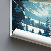 Verbier Travel Print Wall Art Verbier Wall Hanging Home Décor Verbier Gift Art Lovers Ski Art Lover Gift Verbier Print Skiing Art Poster