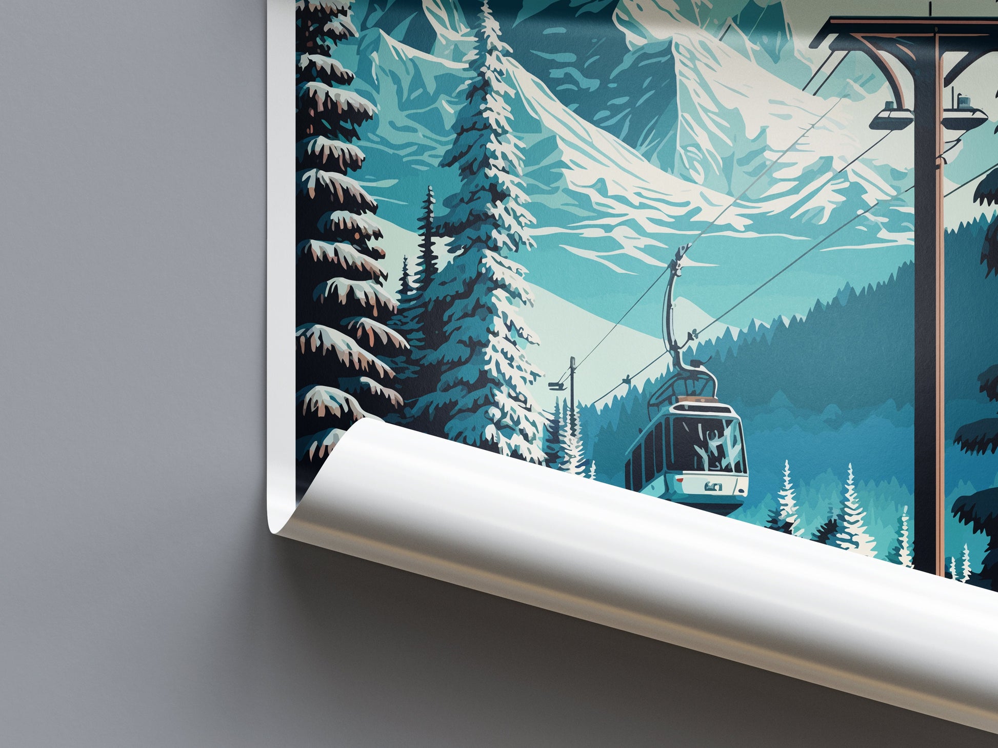 Verbier Travel Print Wall Art Verbier Wall Hanging Home Décor Verbier Gift Art Lovers Ski Art Lover Gift Verbier Print Skiing Art Poster