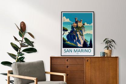 San Marino Travel Print Wall Art San Marino Wall Hanging Home Décor San Marino Gift Art Lovers Italy Art Lover Gift San Marino Art Gift