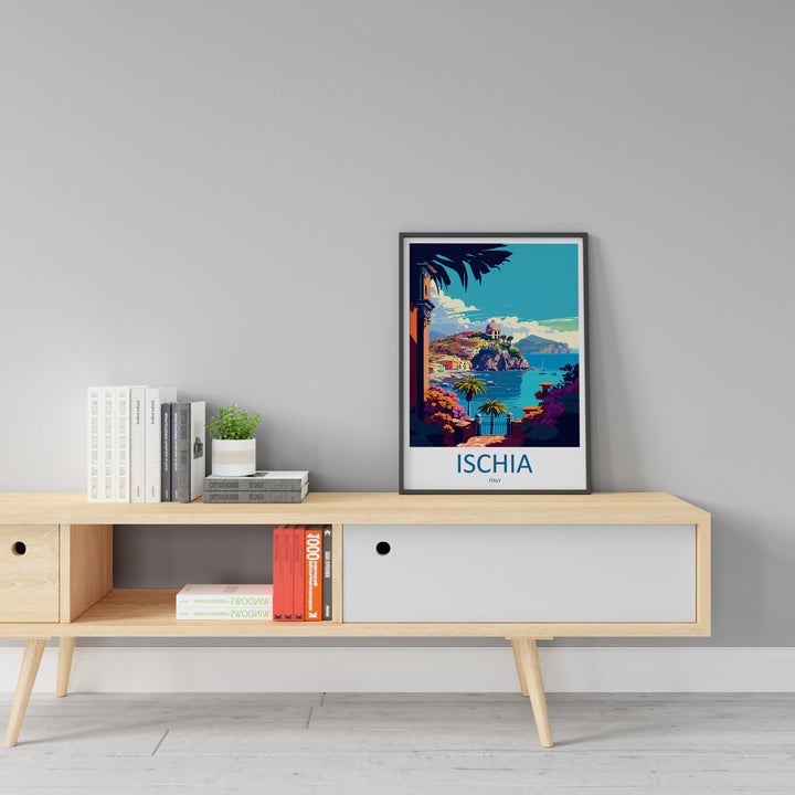 Ischia Travel Print Wall Art Ischia Wall Hanging Home Décor Ischia Gift Art Lovers Italy Art Lover Gift Ischia Art Gift Ischia Coastal Print
