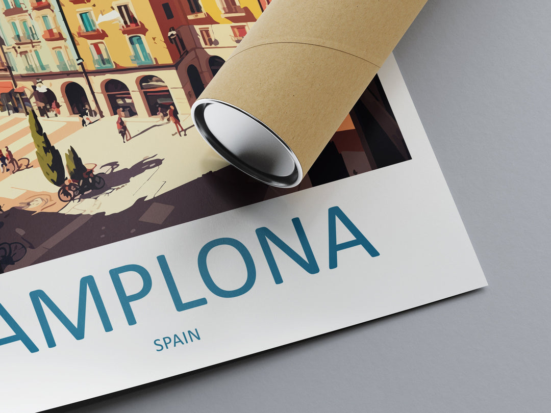 Pamplona Travel Print Wall Art Pamplona Wall Hanging Home Décor Pamplona Gift Art Lovers Spain Art Lover Gift Pamplona Print Spain Wall Art