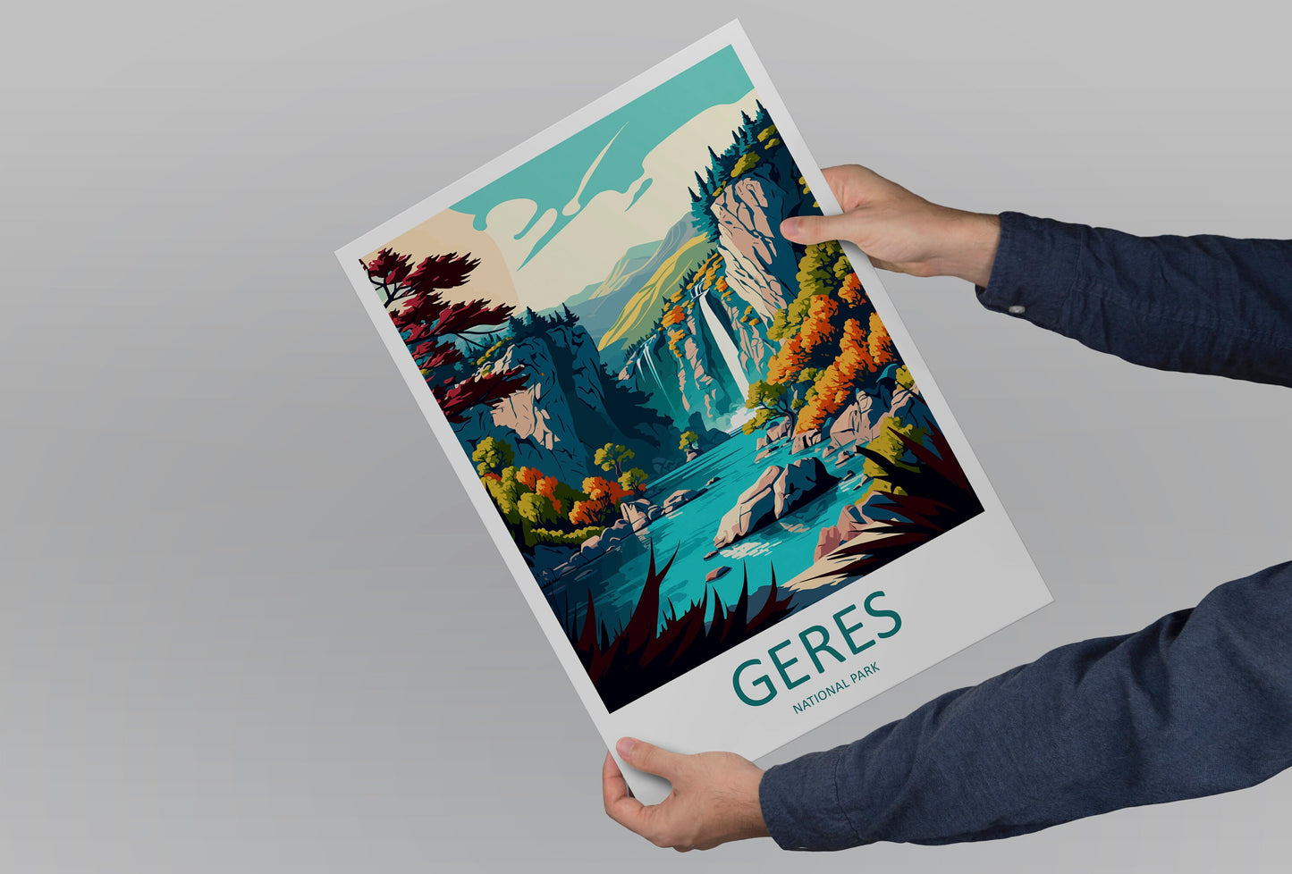Geres National Park Travel Print Wall Art Geres National Park Wall Hanging Home Decor National Park Gift Geres Portugal Lovers Wall Art